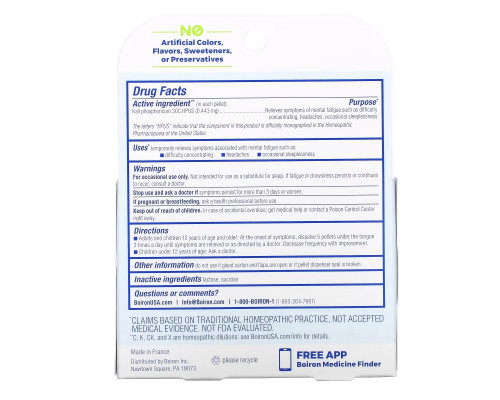 Boiron, Kali Phosphoricum, гранулы Meltaway, 30C, 3 тюбика, прибл. 80 гранул каждая Boiron, Kali Phosphoricum, гранулы Meltaway, 30C, 3 тюбика, прибл. 80 гранул каждая