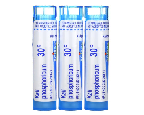 Boiron, Kali Phosphoricum, гранулы Meltaway, 30C, 3 тюбика, прибл. 80 гранул каждая Boiron, Kali Phosphoricum, гранулы Meltaway, 30C, 3 тюбика, прибл. 80 гранул каждая