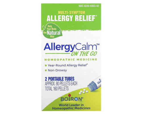 Травы и натуральные средства Boiron, AllergyCalm On The Go, 2 переносных тубуса, прибл. 80 гранул каждая Травы и натуральные средства Boiron, AllergyCalm On The Go, 2 переносных тубуса, прибл. 80 гранул каждая