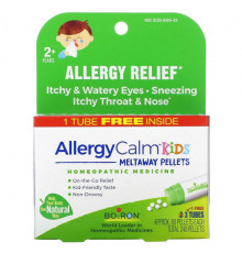 Детское здоровье Boiron, AllergyCalm Kids, для детей от 2 лет, 3 тюбика, 80 гранул в каждом