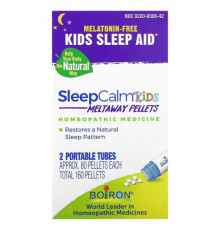 Детское здоровье Boiron, SleepCalm Kids, 2 переносных тубуса, 80 гранул в каждом