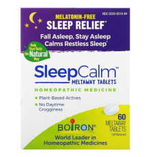 Boiron, Sleep Calm Meltaway Tablets, Unflavored , 60 Meltaway Tablets