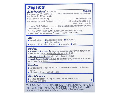 Boiron, Sleep Calm Meltaway Tablets, Unflavored , 60 Meltaway Tablets Boiron, Sleep Calm Meltaway Tablets, Unflavored , 60 Meltaway Tablets
