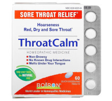 Boiron, ThroatCalm, 60 быстрорастворимых таблеток