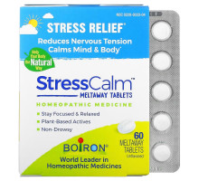 Boiron, Stress Calm Meltaway Tablets, Stress Relief, Unflavored, 60 Meltaway Tablets