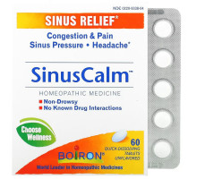 Boiron, SinusCalm, Sinus Relief, Unflavored, 60 Quick-Dissolving Tablets