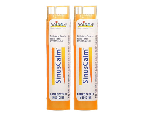 Boiron, SinusCalm, Sinus Relief, 2 Tubes, Approx. 80 Quick-Dissolving Pallets Per Tube Boiron, SinusCalm, Sinus Relief, 2 Tubes, Approx. 80 Quick-Dissolving Pallets Per Tube
