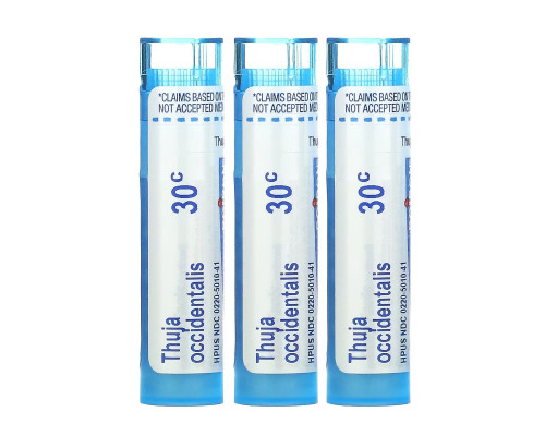 Boiron, Thuja Occidentalis 30C, Wart Removal, 3 Tubes, Approx 80 Pellets Per Tube Boiron, Thuja Occidentalis 30C, Wart Removal, 3 Tubes, Approx 80 Pellets Per Tube