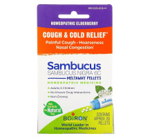 Boiron, Sambucus, Cough & Cold Relief, Meltaway Pellets, Approx. 80 Pellets