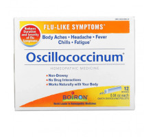 Травы и натуральные средства Boiron, Oscillococcinum, средство для облегчения симптомов гриппа, 12 быстрорастворимых гранул по 1,13 г (0,04 унции)