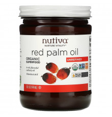 Nutiva, Органическое красное пальмовое масло, нерафинированное, 15 жидких унций (444 мл)