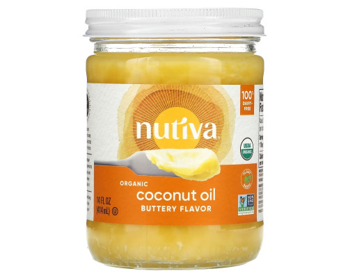 Nutiva, органическое кокосовое масло, с ароматом сливочного масла, 414 мл (14 жидк. унций) Nutiva, органическое кокосовое масло, с ароматом сливочного масла, 414 мл (14 жидк. унций)