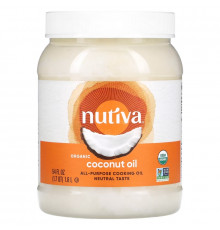 Nutiva, Органическое кокосовое масло, рафинированное, 1,6 л (54 жидк. унции)