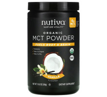 Nutiva, Organic MCT Powder, Vanilla, 10.6 oz (300 g)