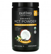 Nutiva, Organic MCT Powder, Vanilla, 10.6 oz (300 g)