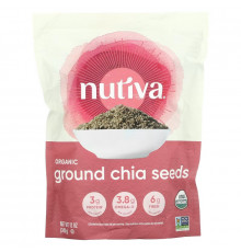Nutiva, Organic Ground Chia Seeds, 12 oz (340 g)