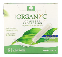Organyc, Organic Tampons, Compact, 16 Super Absorbency Tampons