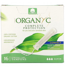 Organyc, Organic Tampons, Compact, 16 Super Absorbency Tampons