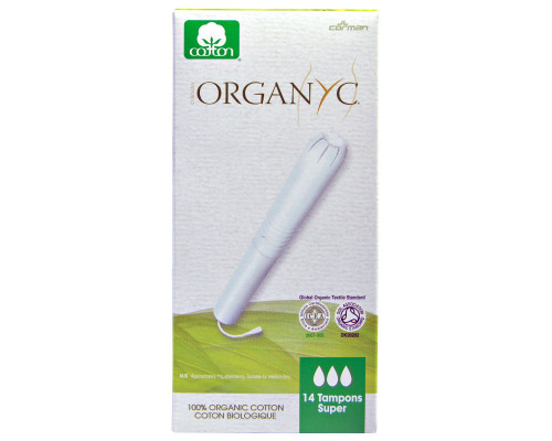 Organyc, Organic Tampons, 14 Super Absorbency Tampons Organyc, Organic Tampons, 14 Super Absorbency Tampons