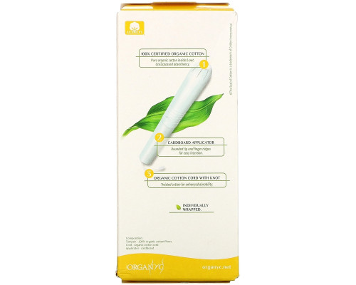 Organyc, Tampons, 16 Regular Tampons Organyc, Tampons, 16 Regular Tampons