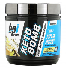 BPI Sports, Keto Bomb, Keto Coffee Creamer, French Vanilla Latte, 1 lbs 0.5 oz (468 g)