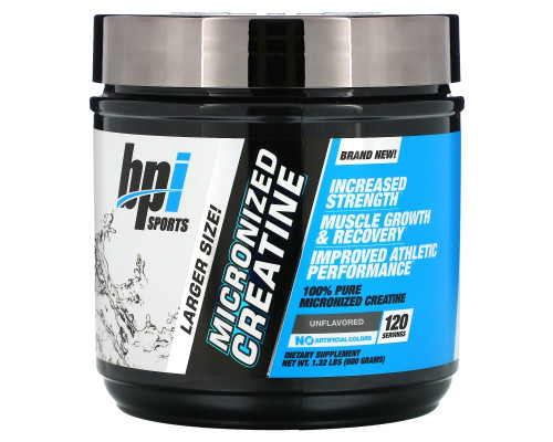 BPI Sports, Микронизированный креатин, ограниченное издание, без вкуса, 1,32 фунта (600 г) BPI Sports, Микронизированный креатин, ограниченное издание, без вкуса, 1,32 фунта (600 г)
