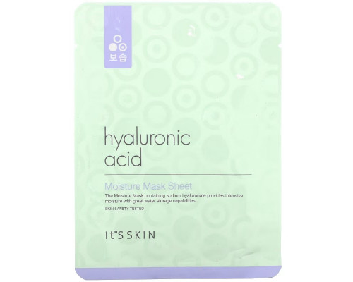 It's Skin, Hyaluronic Acid, Moisture Beauty Mask Sheet, 1 Sheet, 17 g It's Skin, Hyaluronic Acid, Moisture Beauty Mask Sheet, 1 Sheet, 17 g