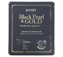 Petitfee, Black Pearl & Gold Hydrogel Mask Pack, 5 Sheets, 32 g Each