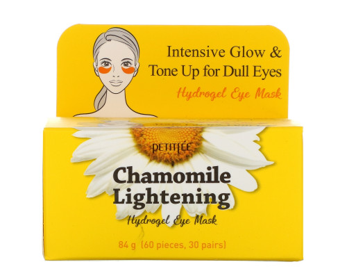 Petitfee, Chamomile Lightening, Hydrogel Eye Mask, 30 Pairs Petitfee, Chamomile Lightening, Hydrogel Eye Mask, 30 Pairs