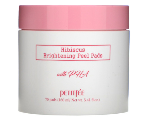 Petitfee, Hibiscus, Brightening Peel Pads, 70 Pads, 5.41 fl.oz (160 ml) Petitfee, Hibiscus, Brightening Peel Pads, 70 Pads, 5.41 fl.oz (160 ml)