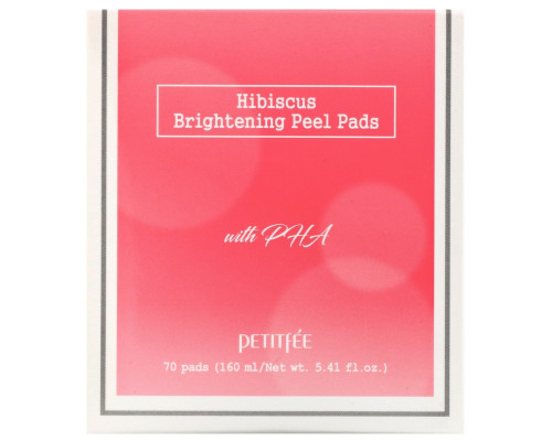 Petitfee, Hibiscus, Brightening Peel Pads, 70 Pads, 5.41 fl.oz (160 ml) Petitfee, Hibiscus, Brightening Peel Pads, 70 Pads, 5.41 fl.oz (160 ml)