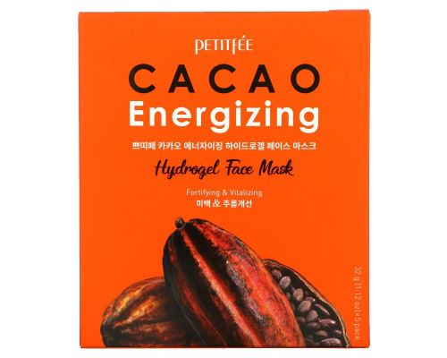 Petitfee, Cacao Energizing Hydrogel Beauty Face Mask, 5 Pack, 1.12 oz (32 g) Petitfee, Cacao Energizing Hydrogel Beauty Face Mask, 5 Pack, 1.12 oz (32 g)