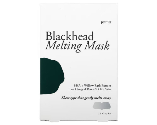 Petitfee, Blackhead Melting Mask, 5 Patches, 2.5 ml Each Petitfee, Blackhead Melting Mask, 5 Patches, 2.5 ml Each
