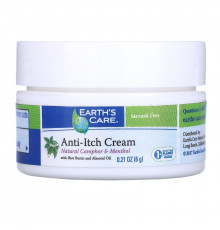 Earth's Care, Крем против зуда, с маслом ши и миндаля, 0,21 унции (6 г)