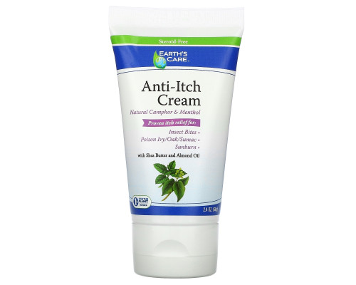 Earth's Care, Anti-Itch Cream, Shea Butter and Almond Oil, 2.4 oz, (68 g) Earth's Care, Anti-Itch Cream, Shea Butter and Almond Oil, 2.4 oz, (68 g)