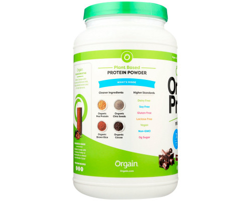 Orgain, Organic Protein Plant Based Powder, Creamy Chocolate Fudge, 2.03 lbs (920 g) Orgain, Organic Protein Plant Based Powder, Creamy Chocolate Fudge, 2.03 lbs (920 g)