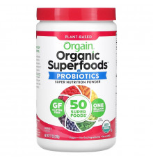 Orgain, Органические Суперпродукты, Супер-Питание «все-в-одном», Ягодный Аромат, 0.62 фунта (280 г)