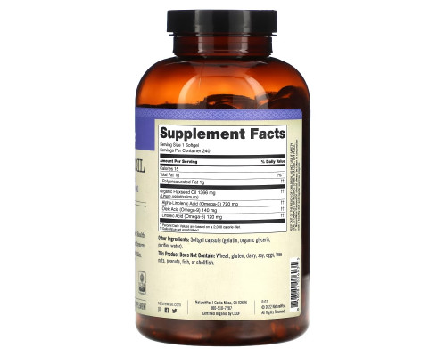 NatureWise, Flaxseed Oil, 240 Softgels NatureWise, Flaxseed Oil, 240 Softgels