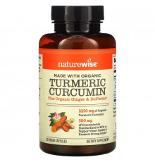 NatureWise, Turmeric Curcumin, 90 Vegan Capsules