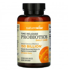 NatureWise, Time Release Probiotics, Daily Care, 60 Time Release Caplets
