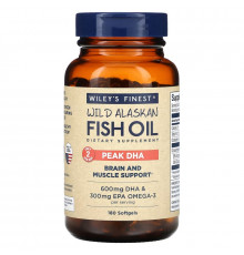 Wiley's Finest, Wild Alaksan Fish Oil, Peak DHA, 180 Softgels