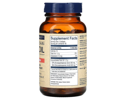 Wiley's Finest, Wild Alaksan Fish Oil, Peak DHA, 180 Softgels Wiley's Finest, Wild Alaksan Fish Oil, Peak DHA, 180 Softgels