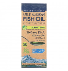 Wiley's Finest, Wild Alaskan Fish Oil, Summit DHA, Natural Lime Flavor, 4.23 fl oz (125 ml)