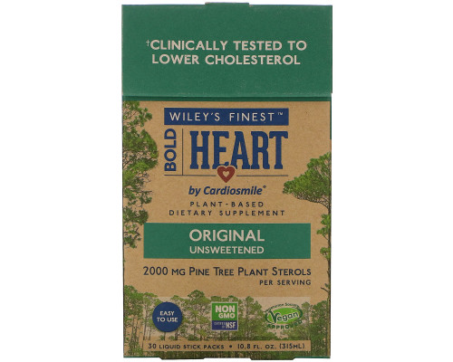 Wiley's Finest, Bold Heart by Cardiosmile, Original Unsweetened, 30 Liquid Stick Packs, 0.36 fl oz (10.5 ml) Each Wiley's Finest, Bold Heart by Cardiosmile, Original Unsweetened, 30 Liquid Stick Packs, 0.36 fl oz (10.5 ml) Each