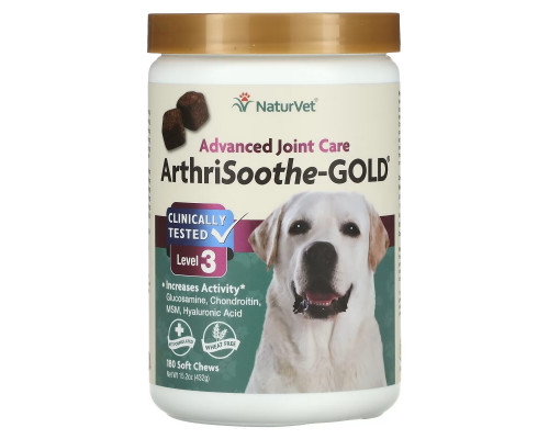NaturVet, ArthriSoothe-GOLD, профессиональный уход, уровень 3, 180 мягких подушечек, 15.2 унций (432 г) NaturVet, ArthriSoothe-GOLD, профессиональный уход, уровень 3, 180 мягких подушечек, 15.2 унций (432 г)