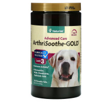 NaturVet, ArthriSoothe-GOLD, улучшенный уход, уровень 3, 120 жевательных таблеток, 21 унц. (600 г)