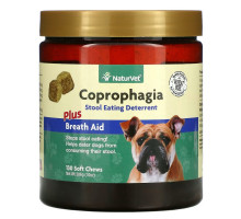 NaturVet, Coprophagia, Stool Eating Deterrent Plus Breath Aid, 130 Soft Chews, 10 oz (286 g)