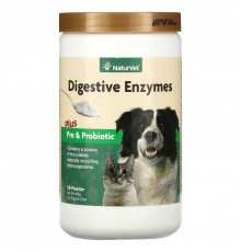 NaturVet, Digestive Enzymes Plus Pre & Probiotic Powder, For Dogs & Cats, 1 lb (454 g)
