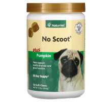 NaturVet, No Scoot Plus Pumpkin, For Dogs, 120 Soft Chews, 12.6 oz (360 g)