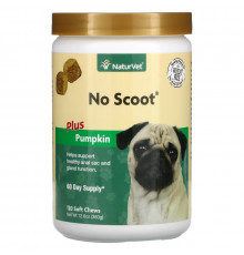 NaturVet, No Scoot Plus Pumpkin, For Dogs, 120 Soft Chews, 12.6 oz (360 g)